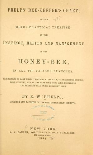 Phelps' bee-keeper's chart