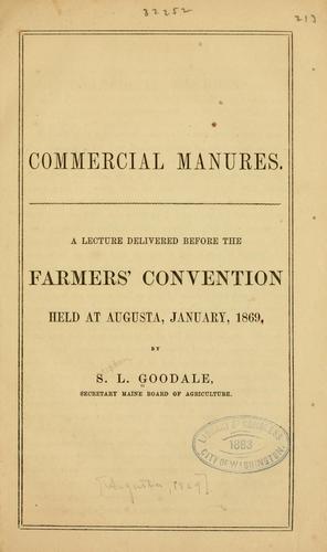 Commercial manures