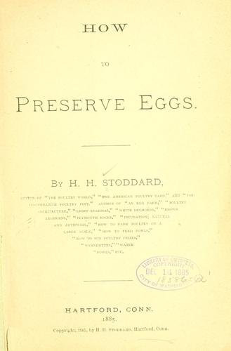 How to preserve eggs