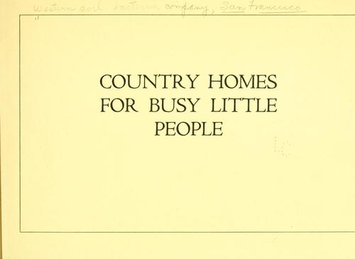 Country homes for busy little people