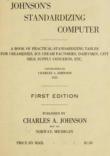 Johnson's standardizing computer