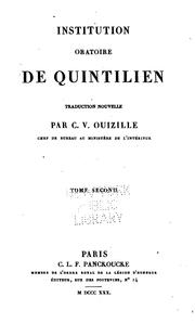 Institution oratioire de Quintilien