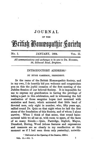 The Journal of the British Homoeopathic Society