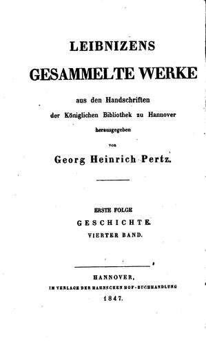 Gesammelte Werke: aus den Handschriften der Königlichen Bibliothek zu Hannover