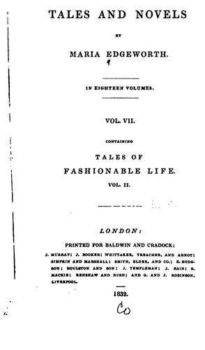 Tales of Fashionable Life