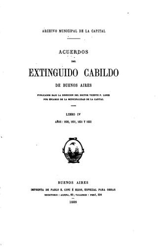 Acuerdos del extinguido Cabildo de Buenos Aires