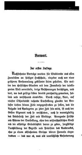 Apologie des Christenthums