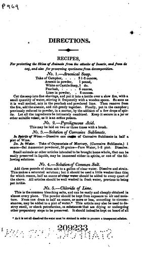 General Directions for Collecting and Preserving Articles in the Various Departments of Natural ..