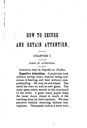 How to Secure and Retain Attention
