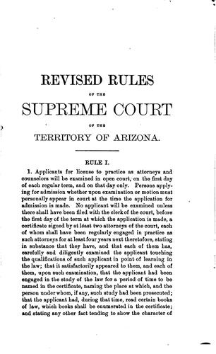 Reports of Cases Argued and Determined in the Supreme Court of the Territory ...