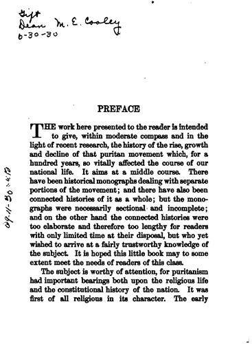 The English Puritans