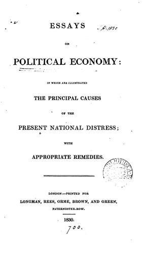 Essays on political economy [by G. Robertson]