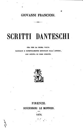 Scritti danteschi