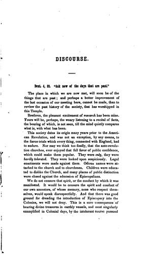 A Historical Discourse Delivered at the Closing of the Old Episcopal (St ..