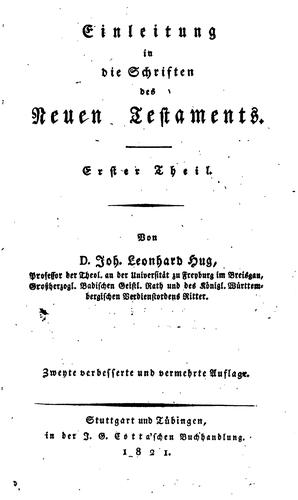 Einleitung in die Schriften des neuen Testaments: 1-2. Theil