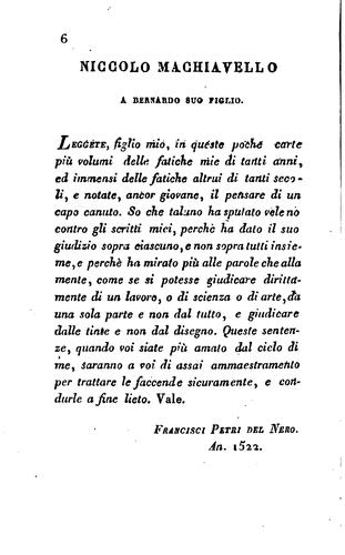 Opere di Niccolò Machiavelli: con giunta di un nuovo indice generale delle ..