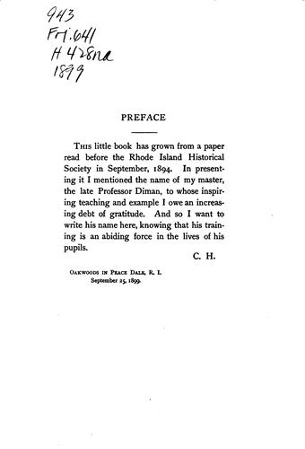 The Narragansett Friends' Meeting in the XVIII Century: With a Chapter on ..