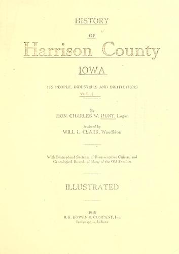 History of Harrison County, Iowa