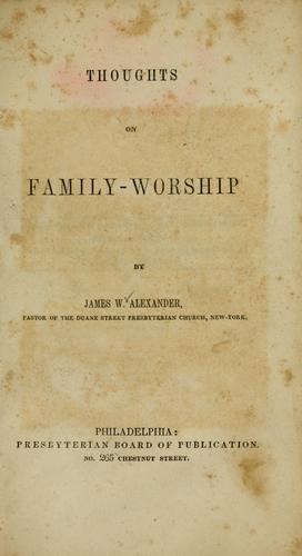 Thoughts on family-worship