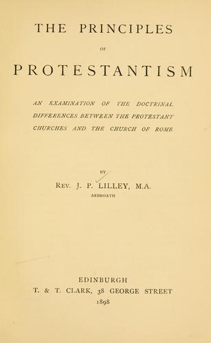 The principles of Protestantism