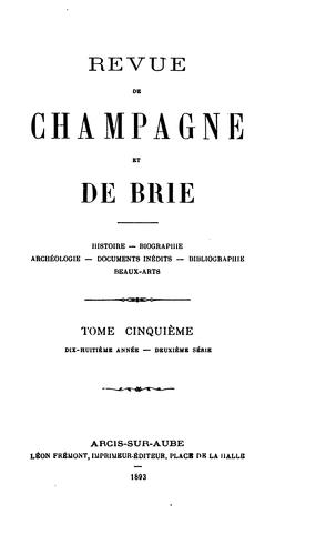 Revue de Champagne et de Brie