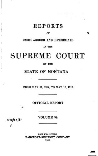 Reports of Cases Argued and Determined in the Supreme Court of the State of ...