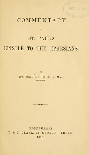 Commentary on St. Paul's Epistle to the Ephesians