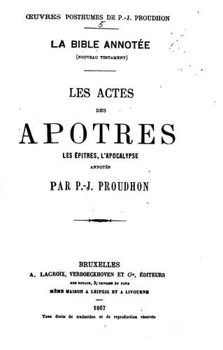 les actes des apotres