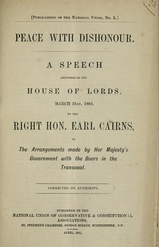 Peace with dishonour