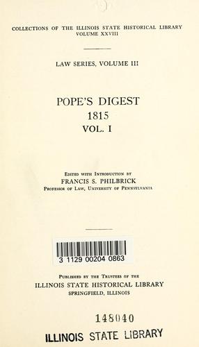 Pope's digest, 1815
