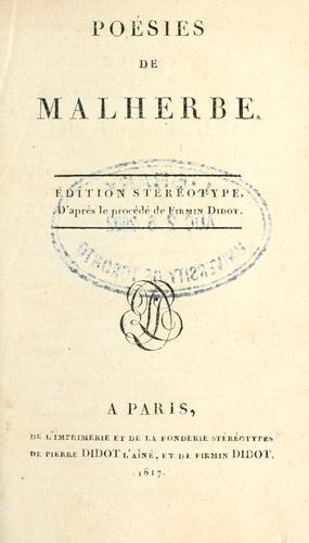 Poésies de Malherbe
