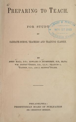 Preparing to teach