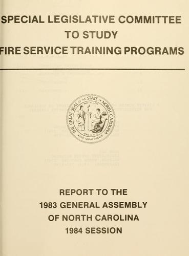 Report to the 1983 General Assembly of North Carolina, 1984 session