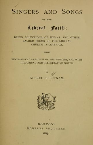 Singers and songs of the liberal faith