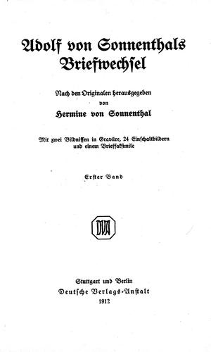 Adolf von Sonnenthals Briefwechsel