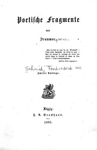 Poetische Fragmente