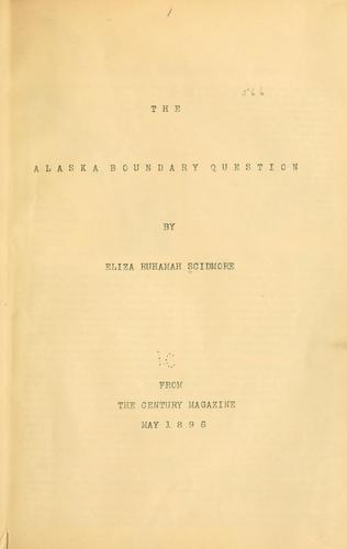 The Alaska boundary question