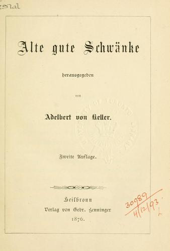 Alte gute Schwänke