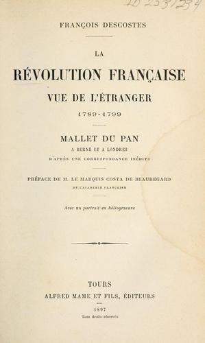 La révolution française vue de l'étranger 1789-1799