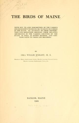 The birds of Maine