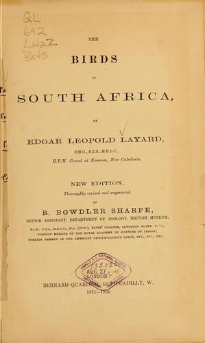 The birds of South Africa