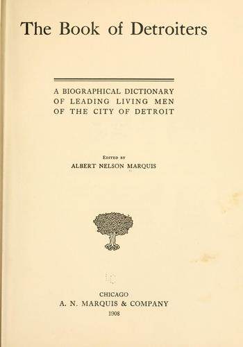 The book of Detroiters