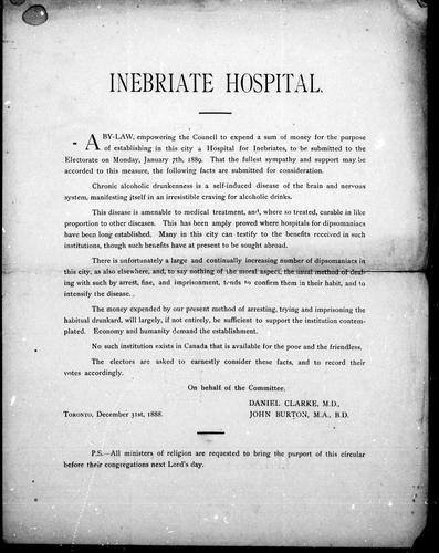 Inebriate hospital