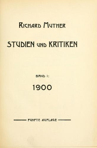 Studien und kritiken
