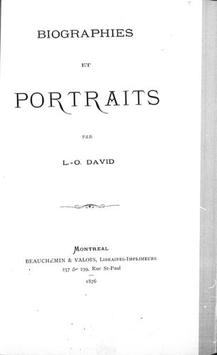 Biographies et portraits
