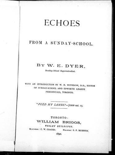 Echoes from a Sunday-school