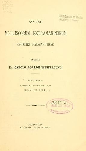 Synopsis molluscorum extramarinorum, regionis palæarcticæ