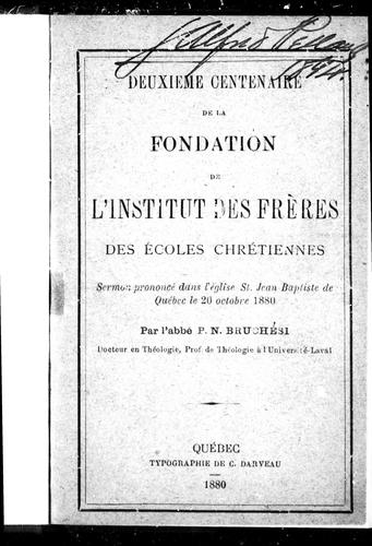 Deuxième centenaire de la fondation de l'Institut des frères des écoles chrétiennes