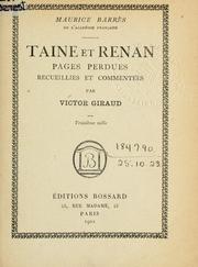 Taine et Renan