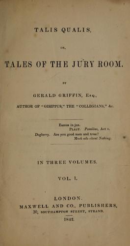 Talis qualis, or, Tales of the jury room
